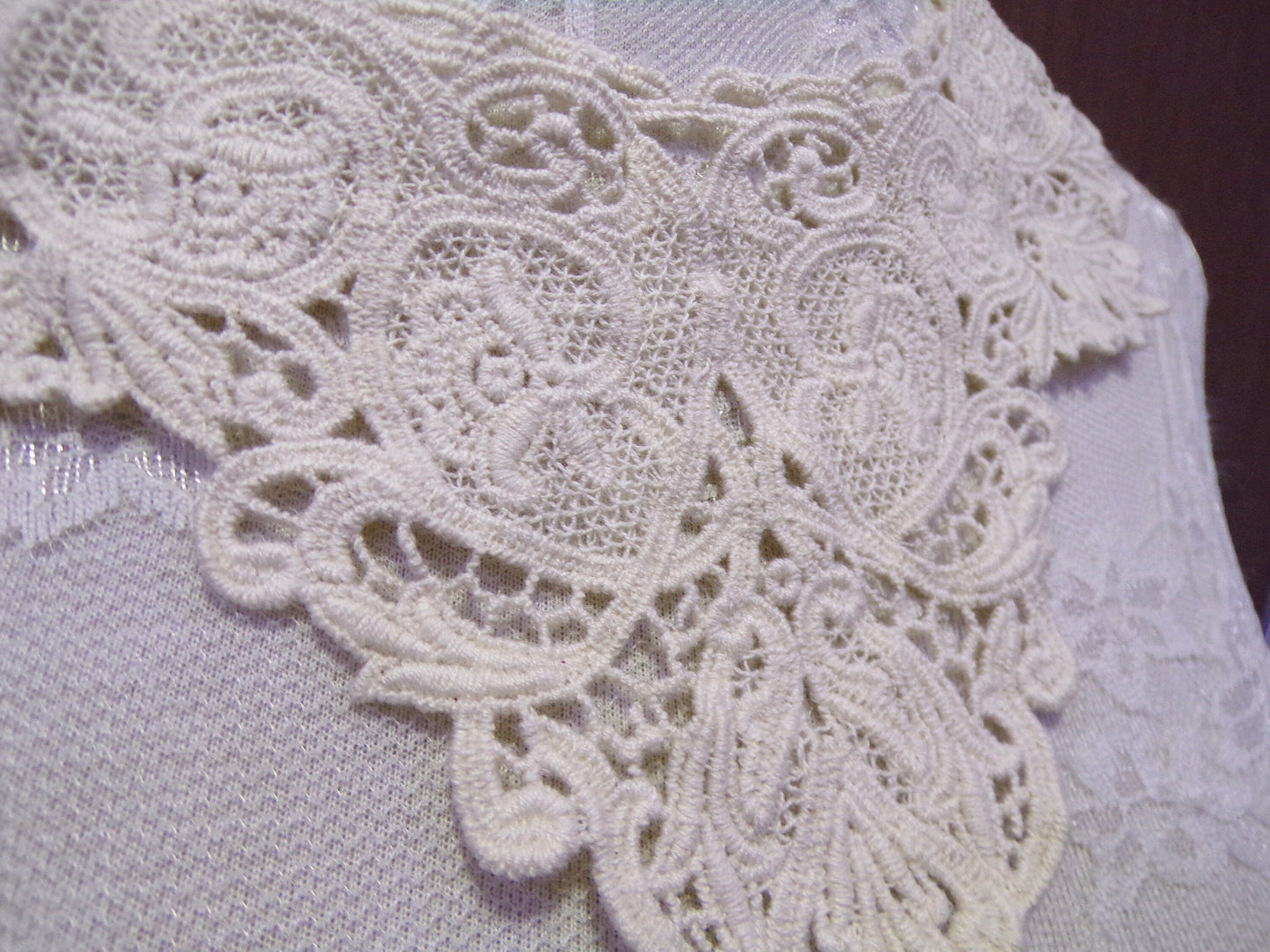 Vintage Style Crochet Applique, Crochet Collar, Laced Neck Trim for Dresses, Tops, collar, crochet neck trim