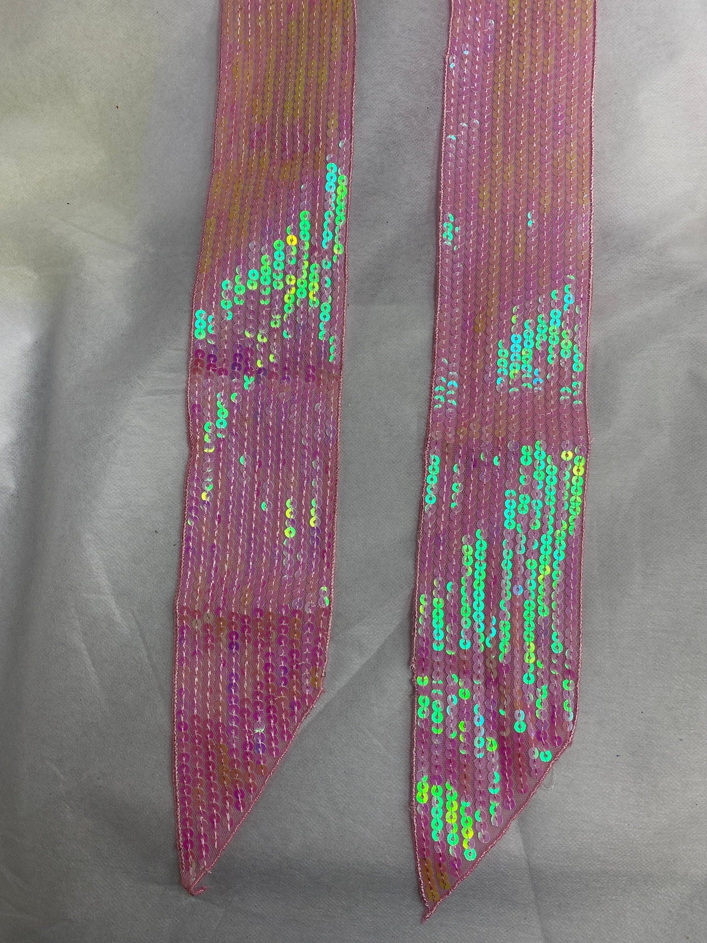 Sequins Trim, Sequins Tie up, Pink, Accessory/ Trim