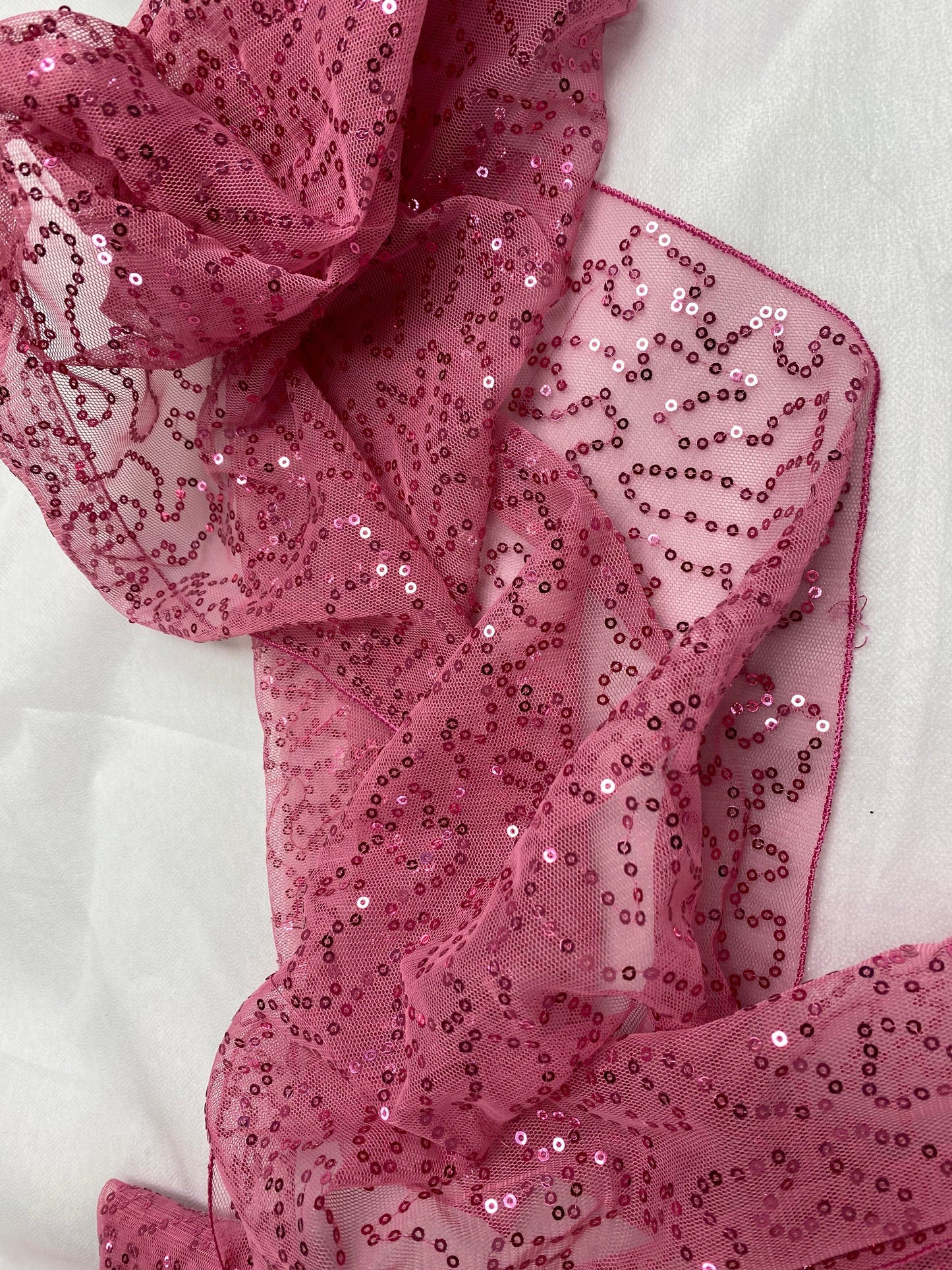 Sequins Fabric, 33cm Wide fabric trim, Pink, pink sequins fabric