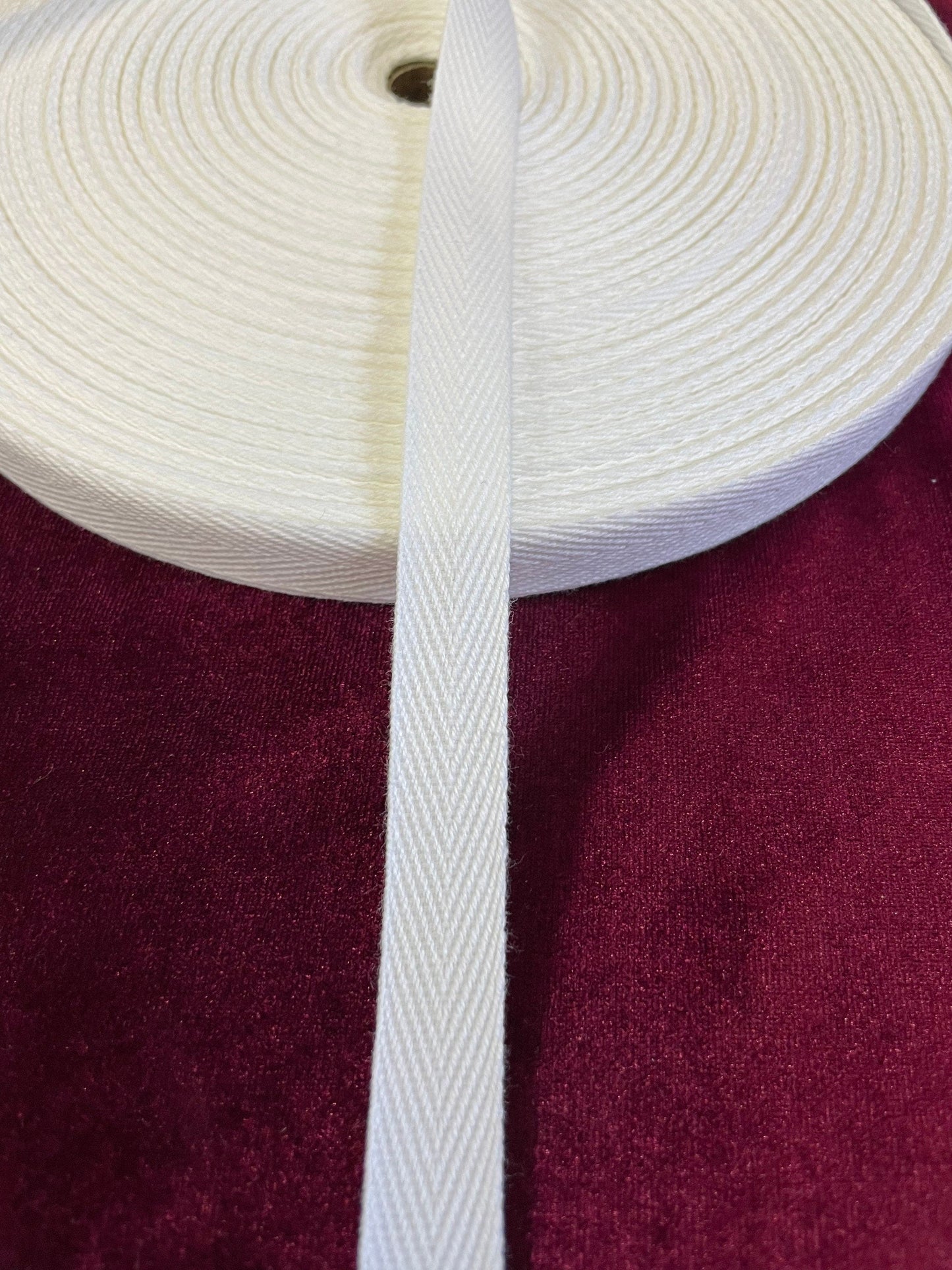 12mm cotton webbing, cotton webbing, flat cord, cord, herringbone tape