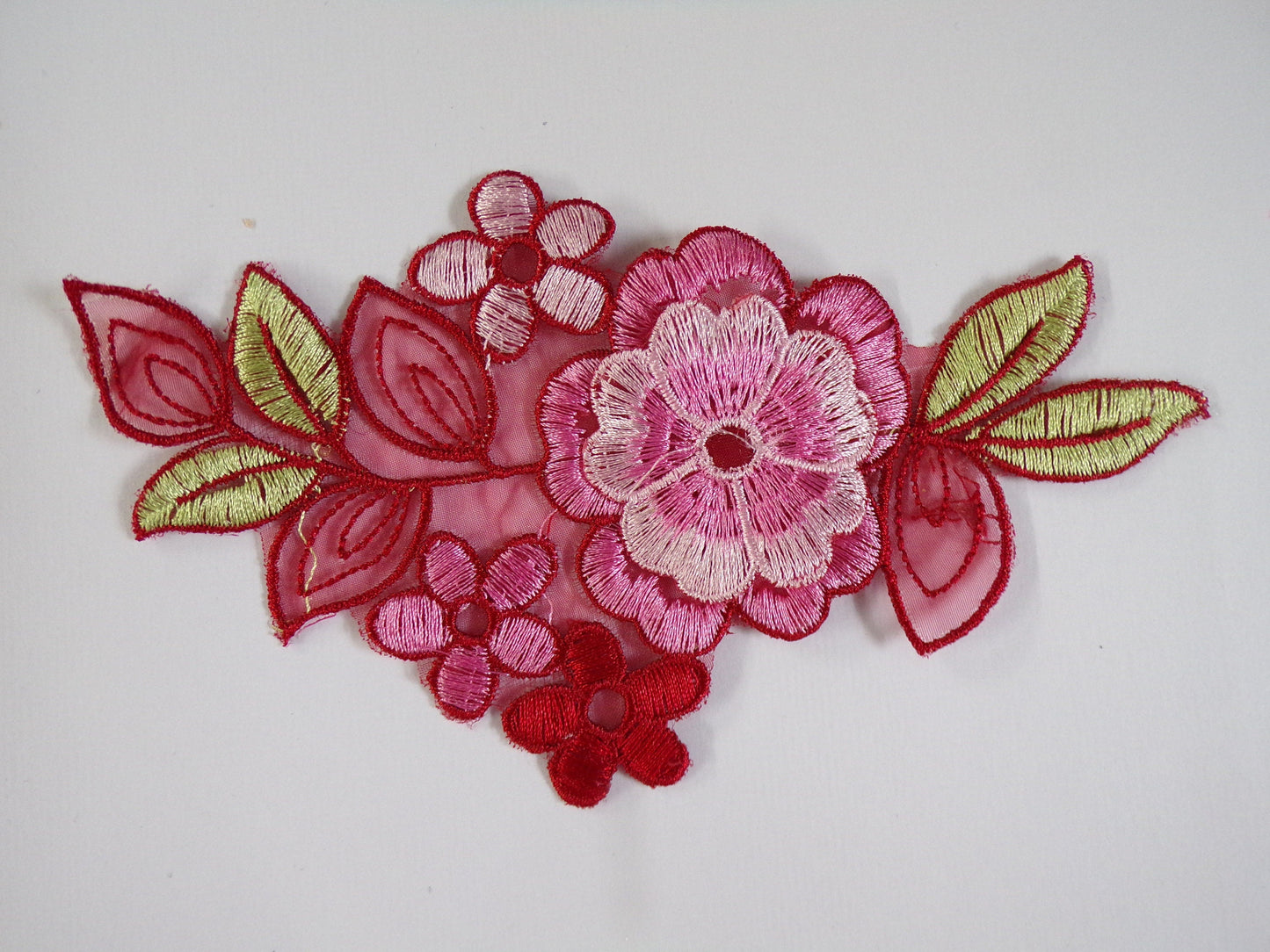 Embroidered Sakura applique, Embroidered Patch, Decorative Patch, Clothing, Bags, Jackets