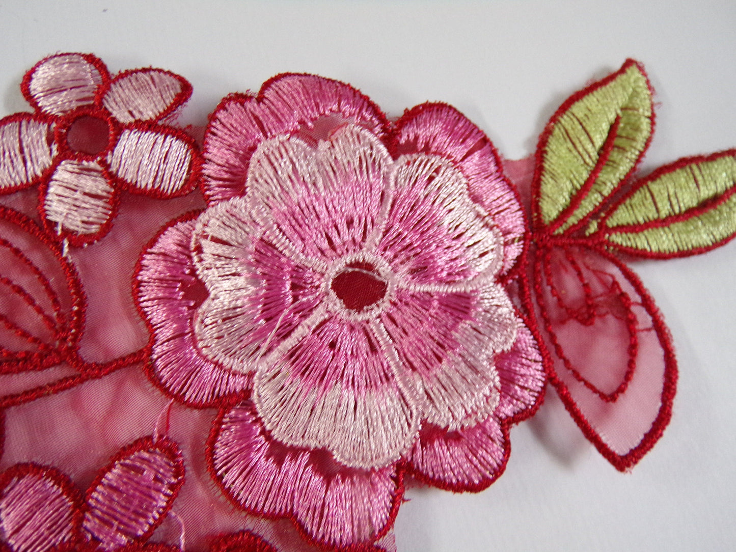 Embroidered Sakura applique, Embroidered Patch, Decorative Patch, Clothing, Bags, Jackets