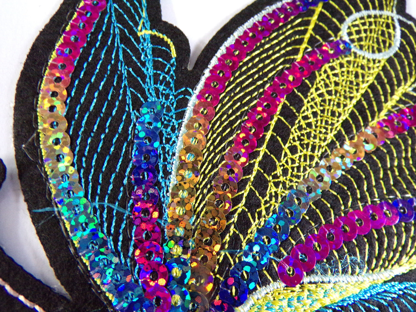 Sequin Butterfly Appliques, Embroidered Patch Sequin, iron on Patch for Dancewear, Dress, Top, butterfly badge, badge