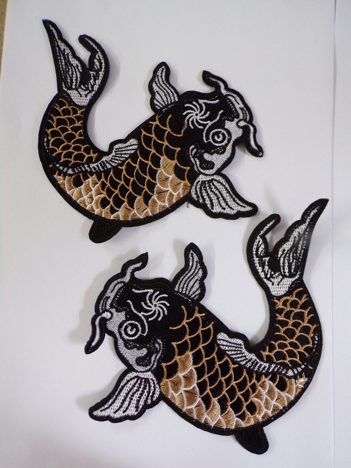 Embroidered Fish applique, Embroidered Patch, Decorative Patch, Sew on Patch for Clothing, Bags, Jackets