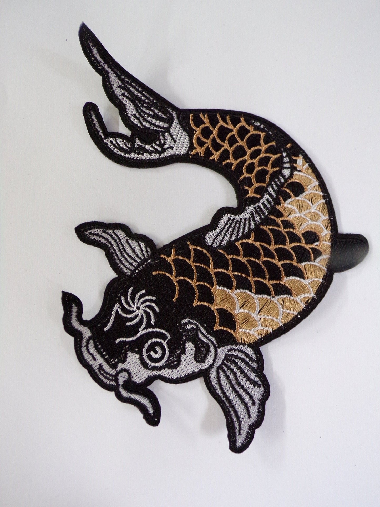 Embroidered Fish applique, Embroidered Patch, Decorative Patch, Sew on Patch for Clothing, Bags, Jackets