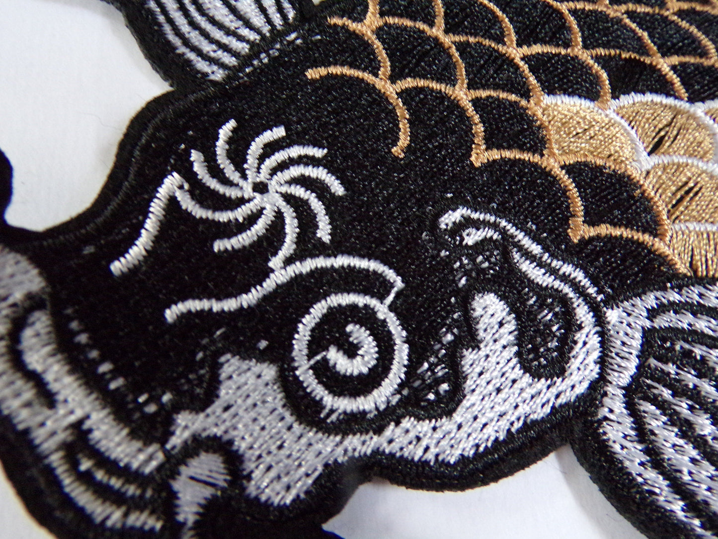 Embroidered Fish applique, Embroidered Patch, Decorative Patch, Sew on Patch for Clothing, Bags, Jackets