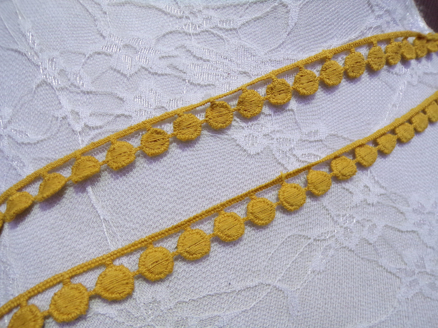 20mm Decorative trim, Embroider Lace Trim, Sewing Ribbon for Craft, Home decor, Sewing, Pom Pom cotton