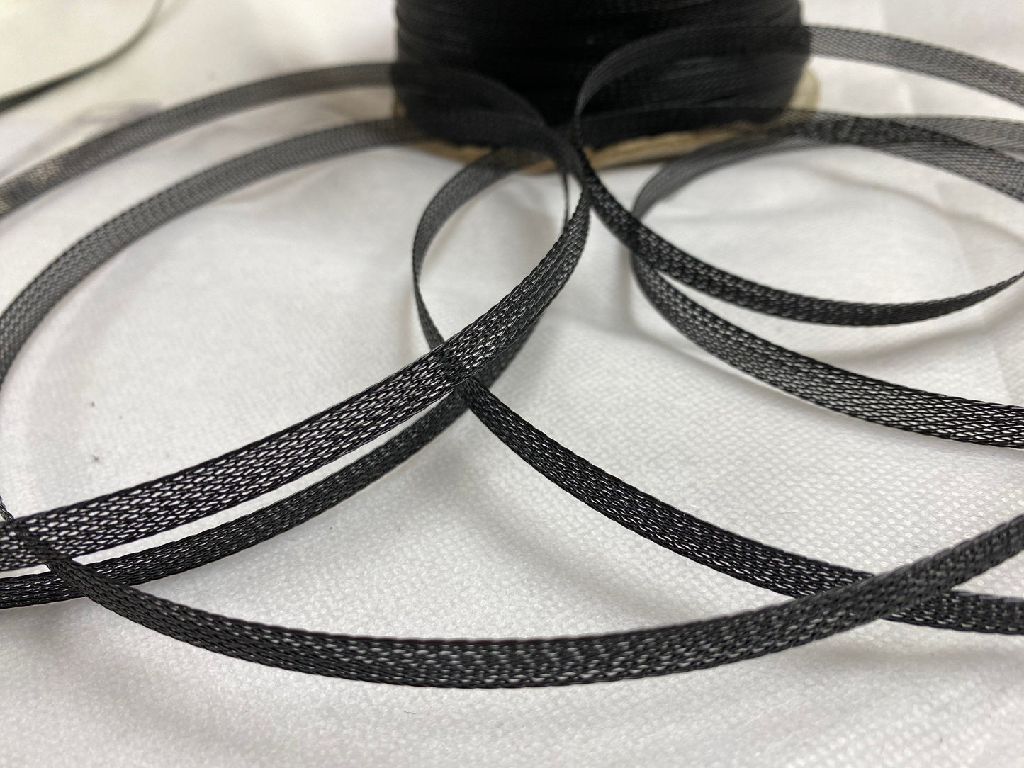 7mm Boning trimming, Black fabric stiffener, fabric stiffener, soft boning