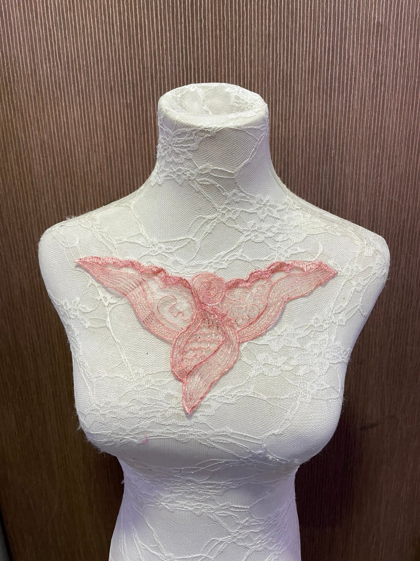 Neck line, neck trim, coral delicate neck trim, crafts,