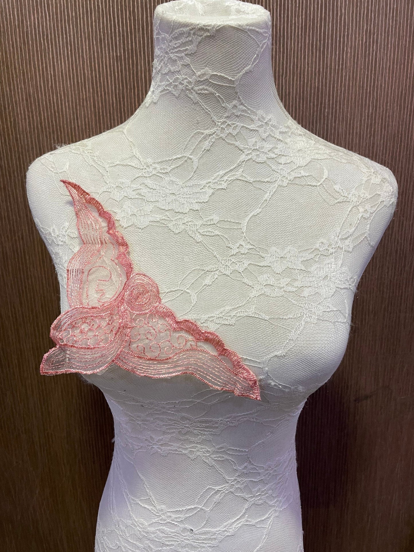 Neck line, neck trim, coral delicate neck trim, crafts,