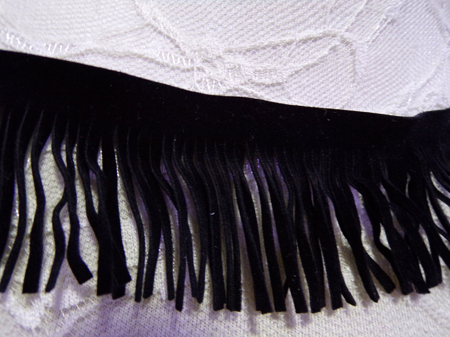 5cm Faux Suede Black Fringe Trim, Fashion Decor, Suede fringe, Couture fringe, Sewing, Craft