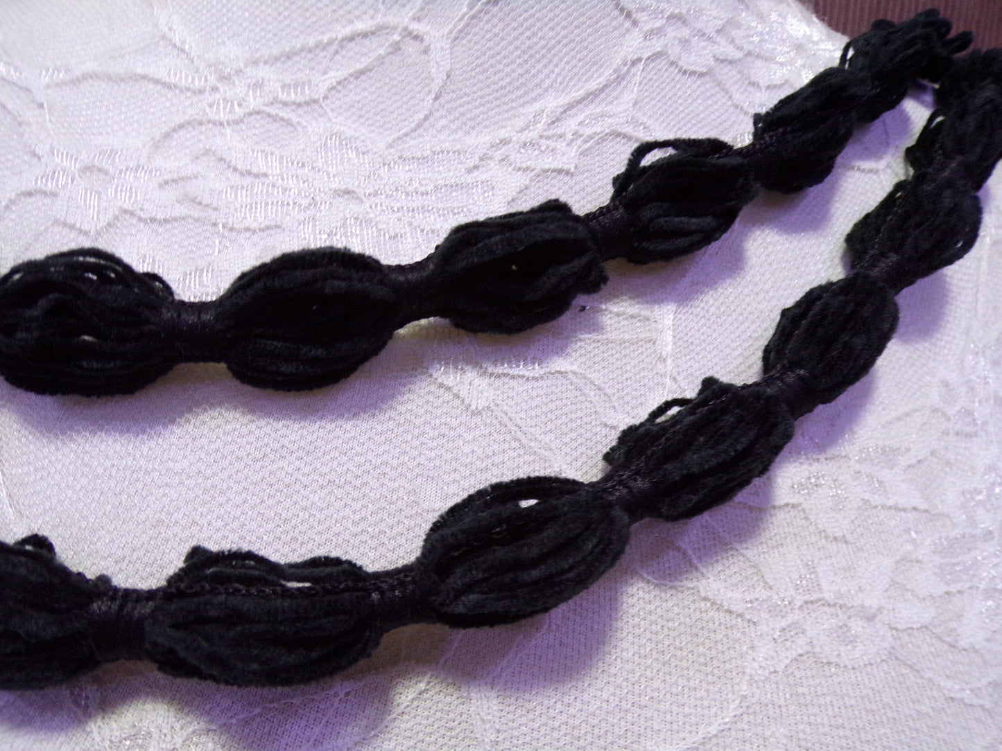 1mtr Black Velvet Trim, Decorative Trim for Sewing, Craft, Home Decor, 2cm wide