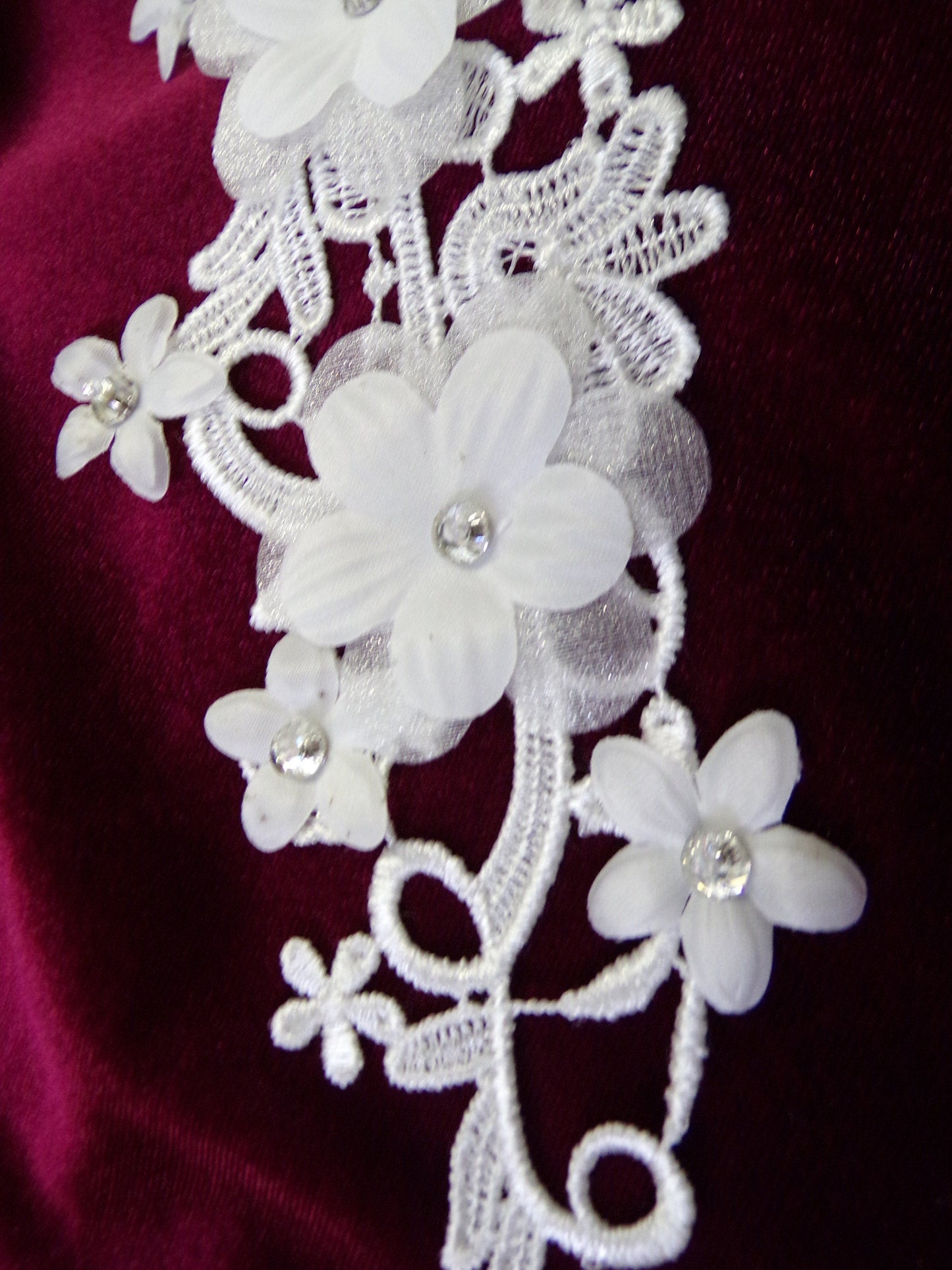 Flower Lace Applique, Lace Fabric, White Lace Applique Lace Trim, Bridal appliqué, Wedding decor