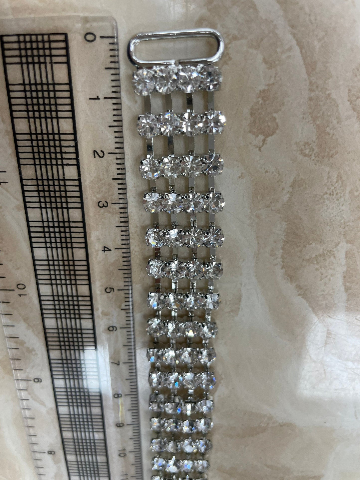 Diamanté buckle, diamanté strap, diamanté