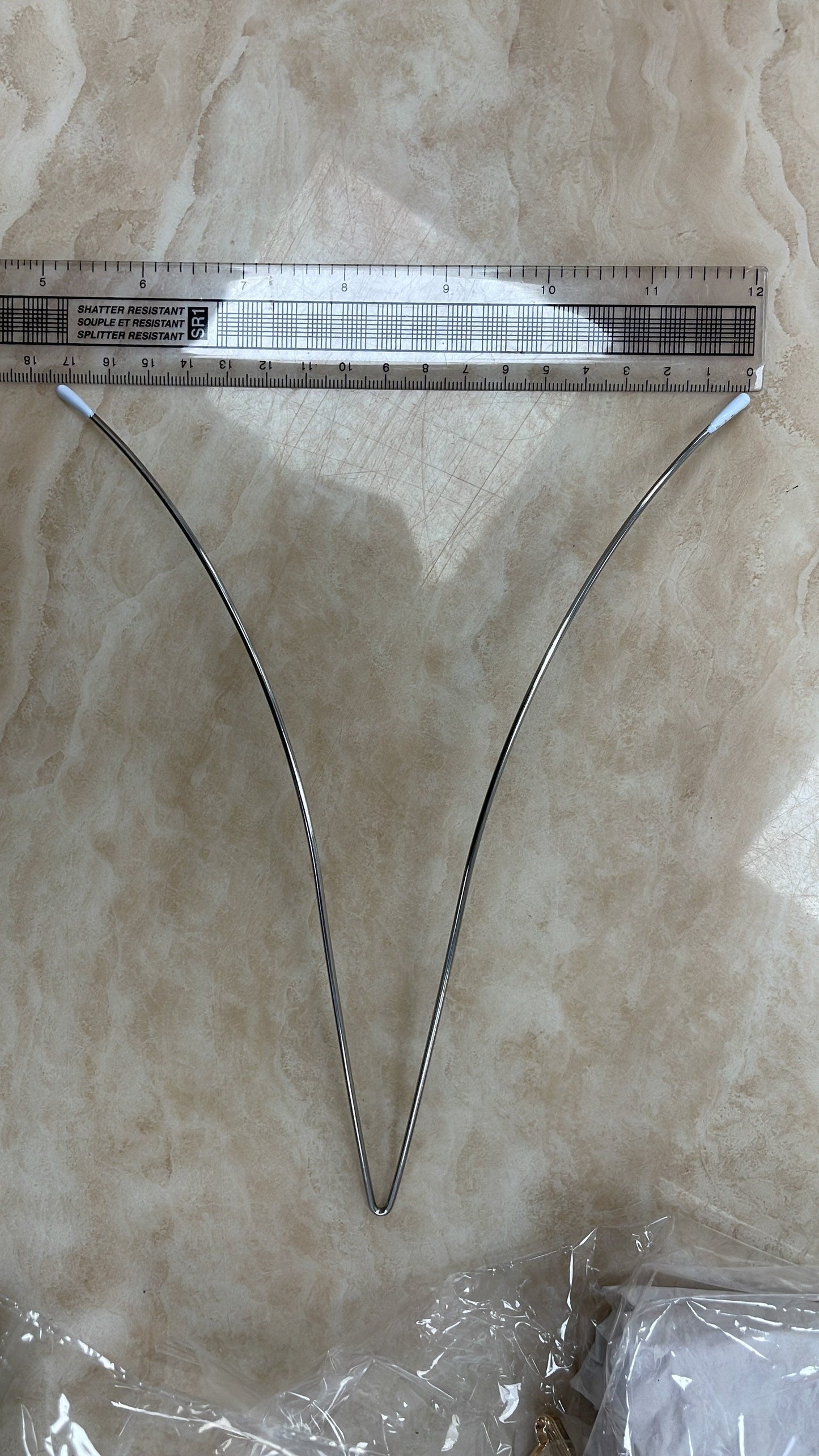 Large v bar, garment buckle, corset buckle, v bar, garment buckle, corset shape buckle, corset insert buckle, insert bar