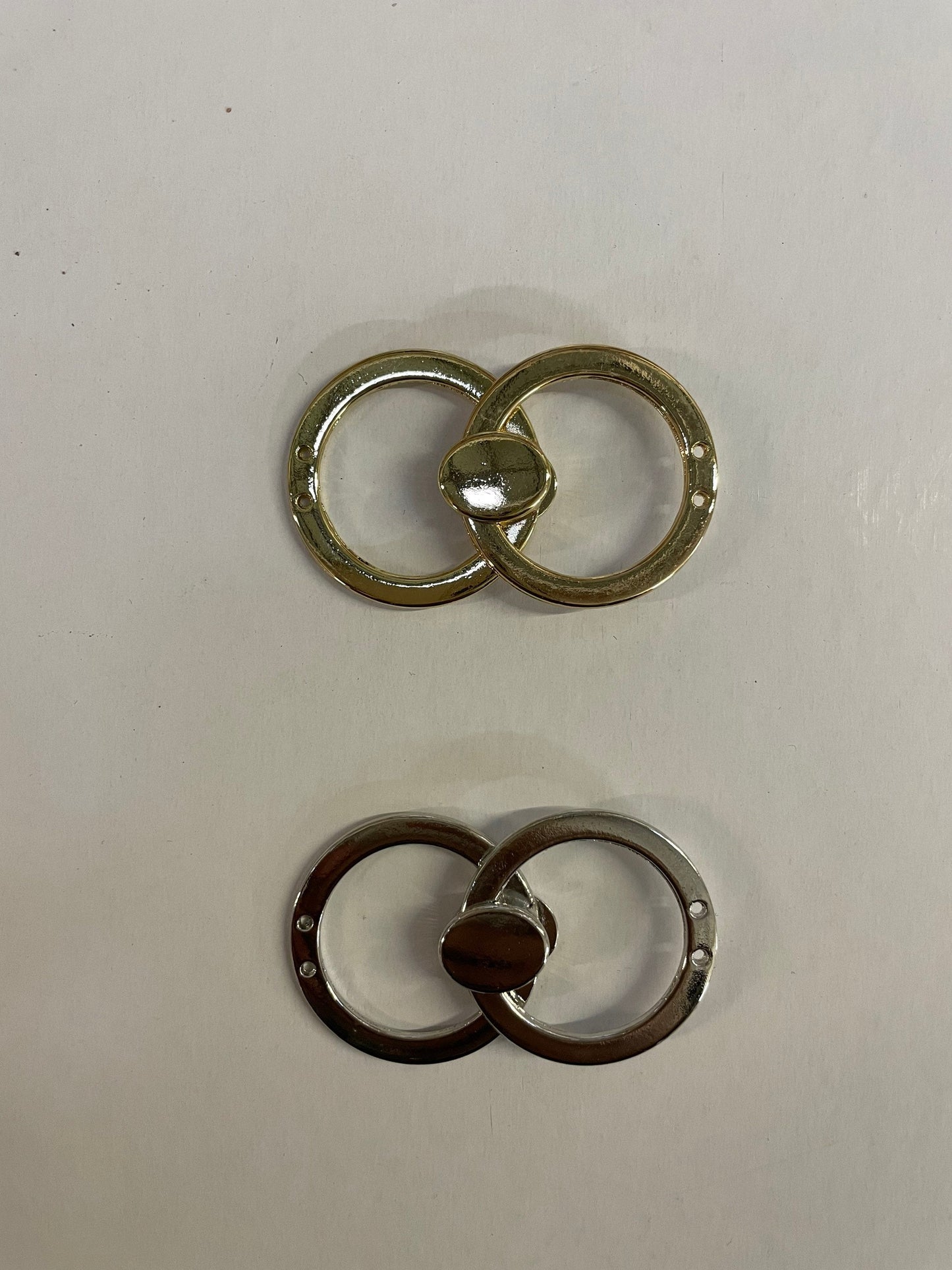Buckle, 2 part buckle, gold buckle, silver buckle.