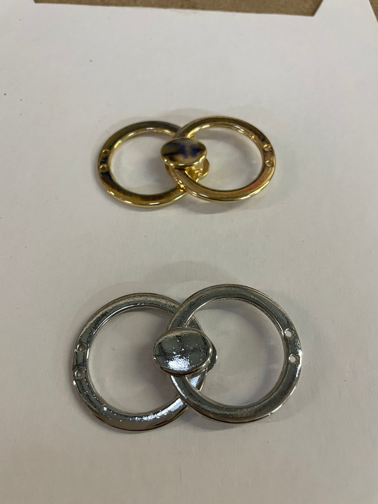 Buckle, 2 part buckle, gold buckle, silver buckle.