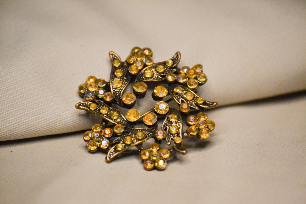 Flower Brooch Pin, Antique Brooch Pin, Antique Pin, Flower Brooch
