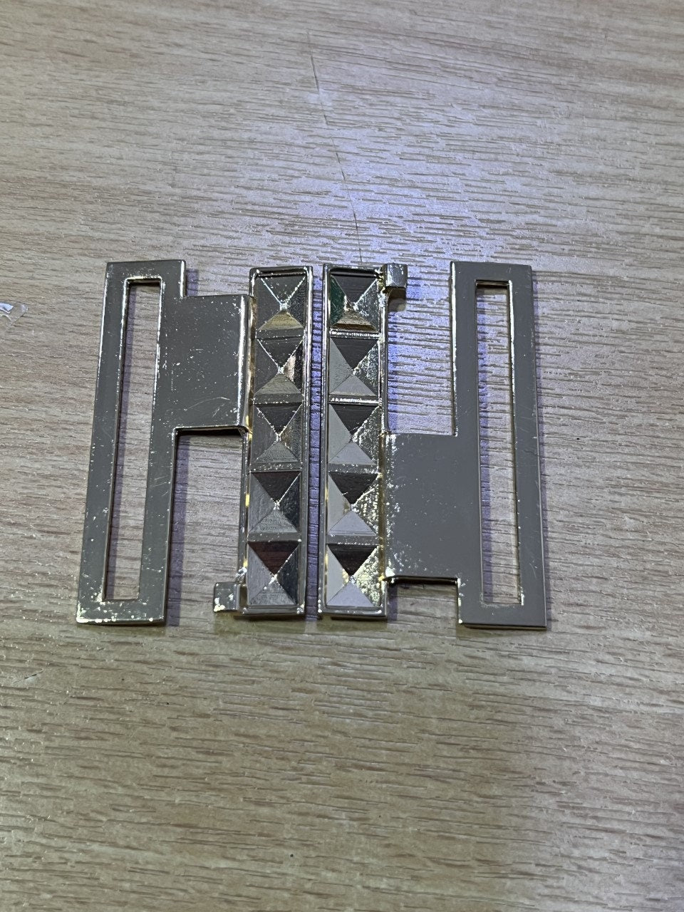 50mm Metal Gold Clasp with textured square, Metal Gold Clasp, Metal Buckle, 2 part buckle, nurse buckle, buckle