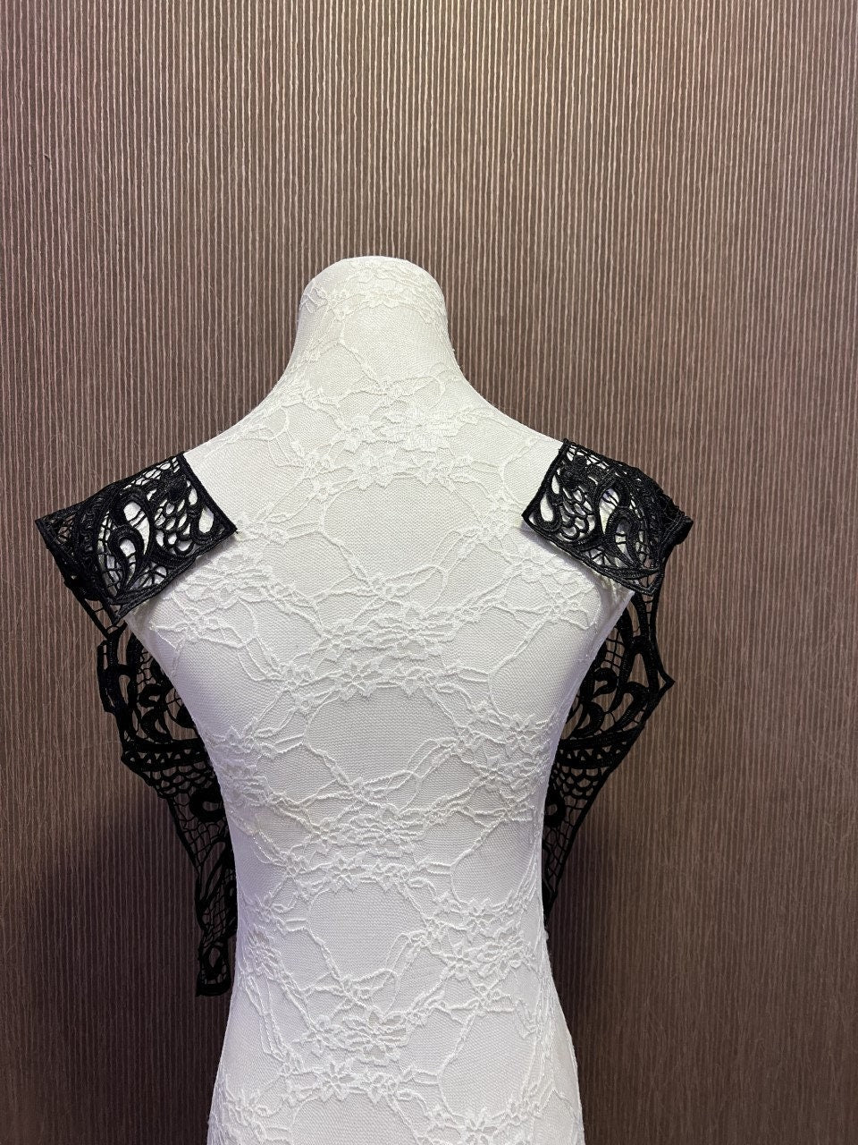 Large Black Lace Applique, Lace Motif, Applique, Lace, lace trim, full body trim, black appliqué