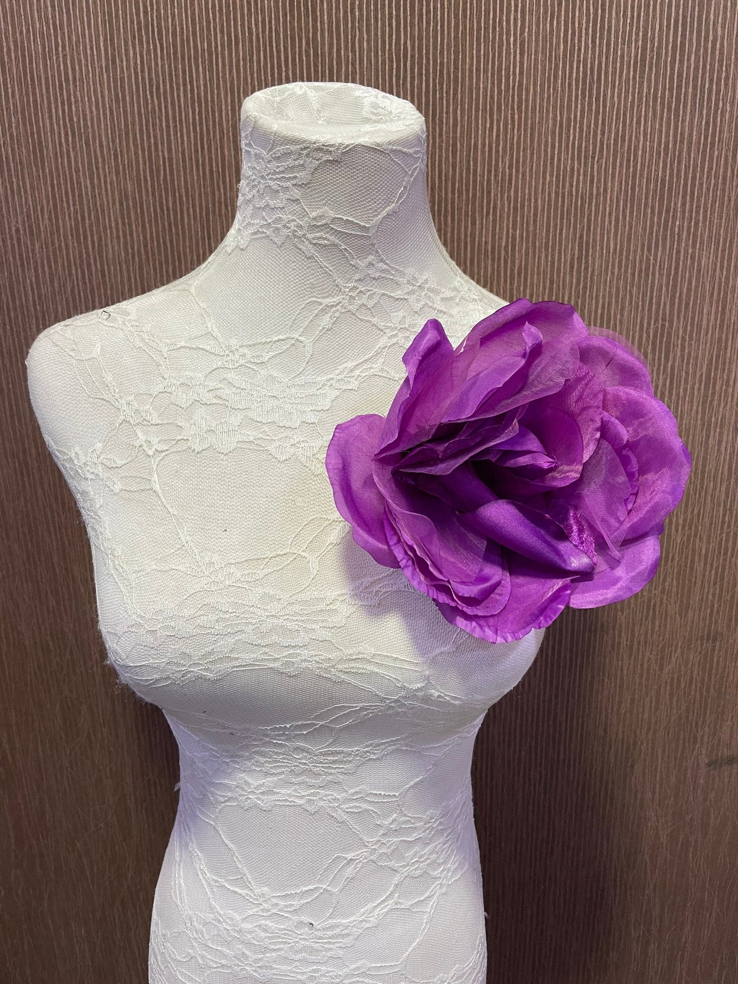 Corsage flower, pin on flower, flower, brooch, purple flower, wedding corsage, bridal corsage