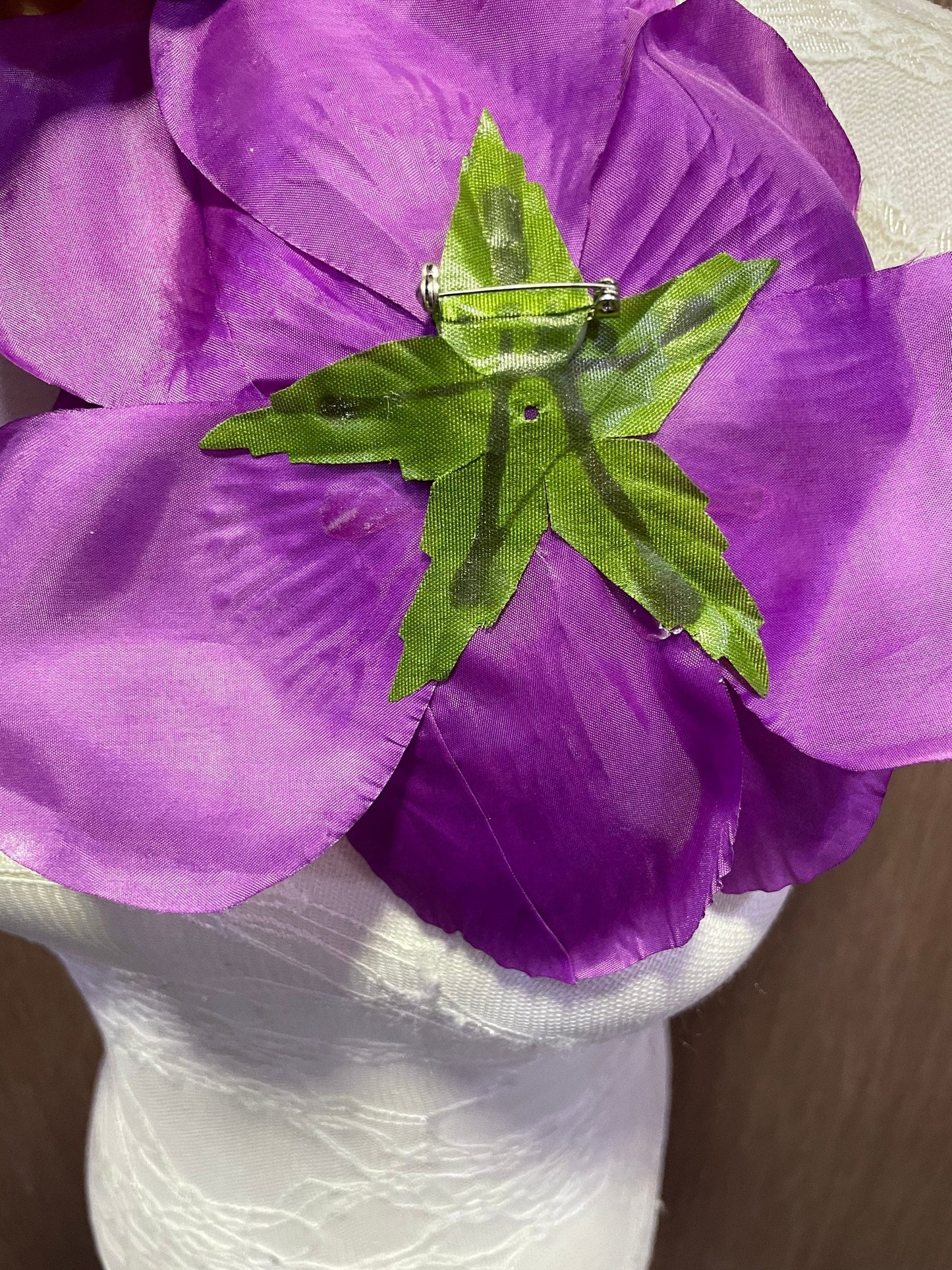Corsage flower, pin on flower, flower, brooch, purple flower, wedding corsage, bridal corsage