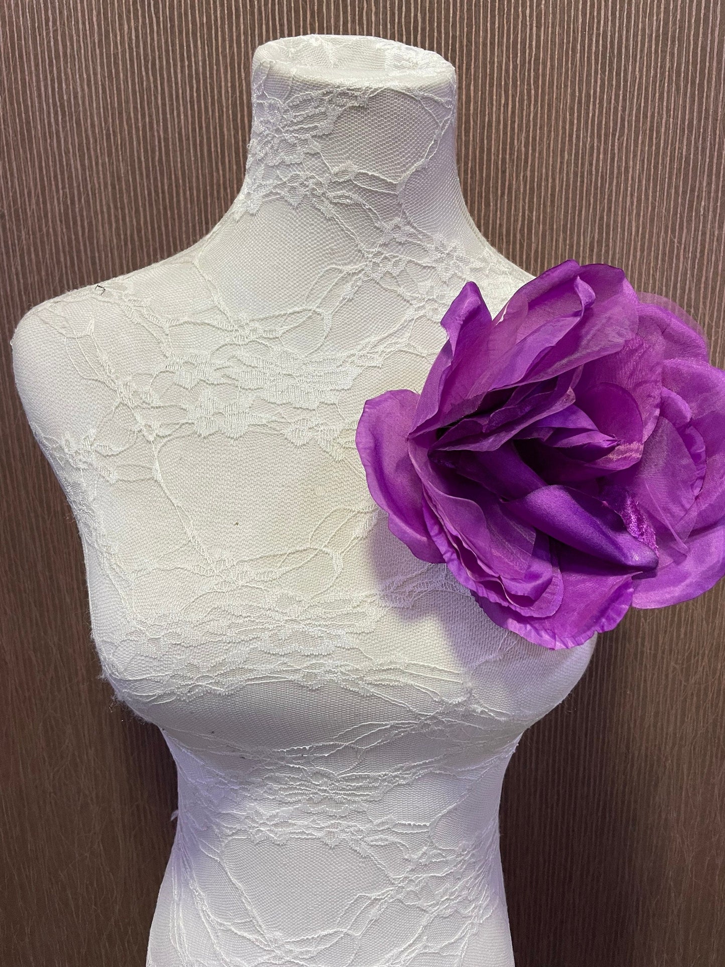 Corsage flower, pin on flower, flower, brooch, purple flower, wedding corsage, bridal corsage