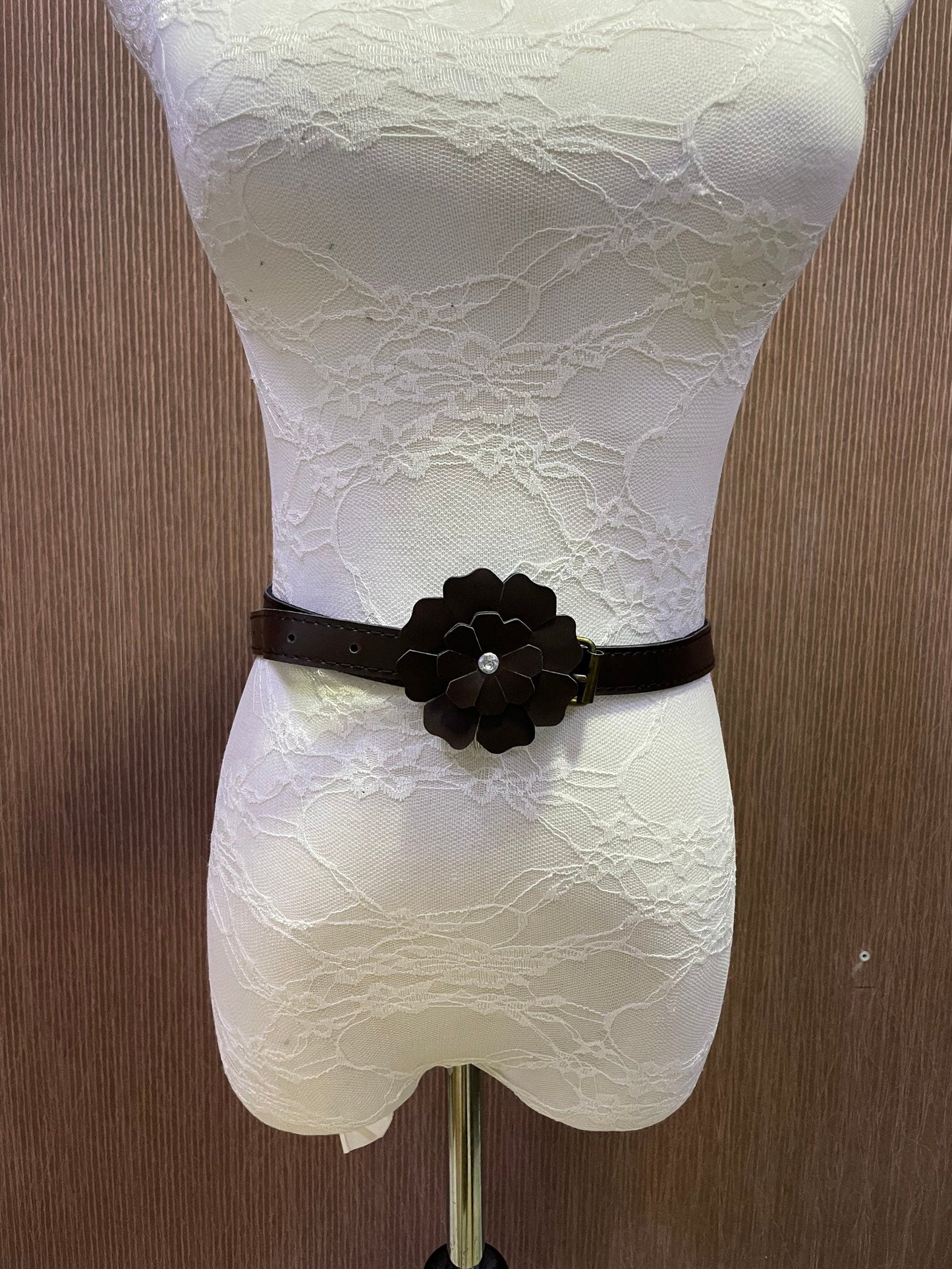 Belt, brown belt, Daisy belt, fashion belt, skinny belt, 2cm belts