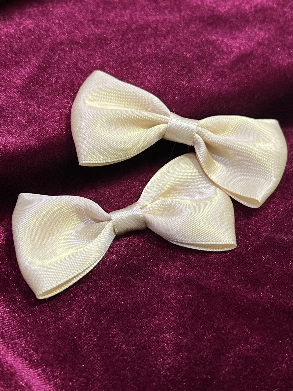 Satin Beige Handmade Ribbons, 2 pc per pack, Ribbon Pre-made, Satin Ribbons, Gift Wrapping, Wrapping Decorations