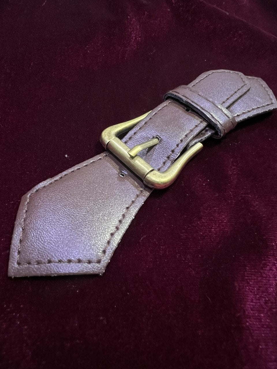 15cm Brown Metal Buckle with Straps with pointed corners, Replacement Strap and Buckle, Kilt Strap, Half belt, Bag Buckle, Skirt Buckle