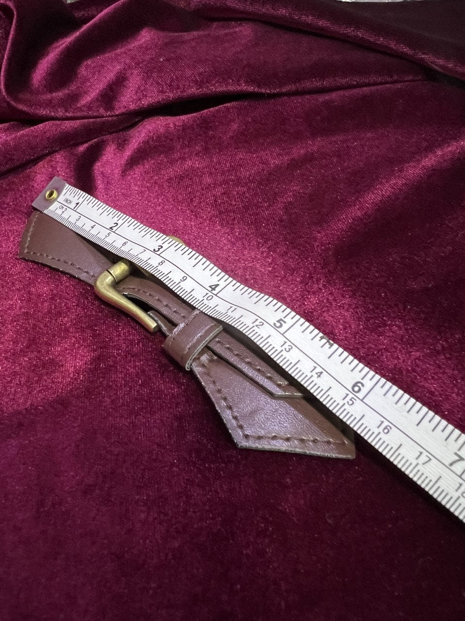 15cm Brown Metal Buckle with Straps with pointed corners, Replacement Strap and Buckle, Kilt Strap, Half belt, Bag Buckle, Skirt Buckle