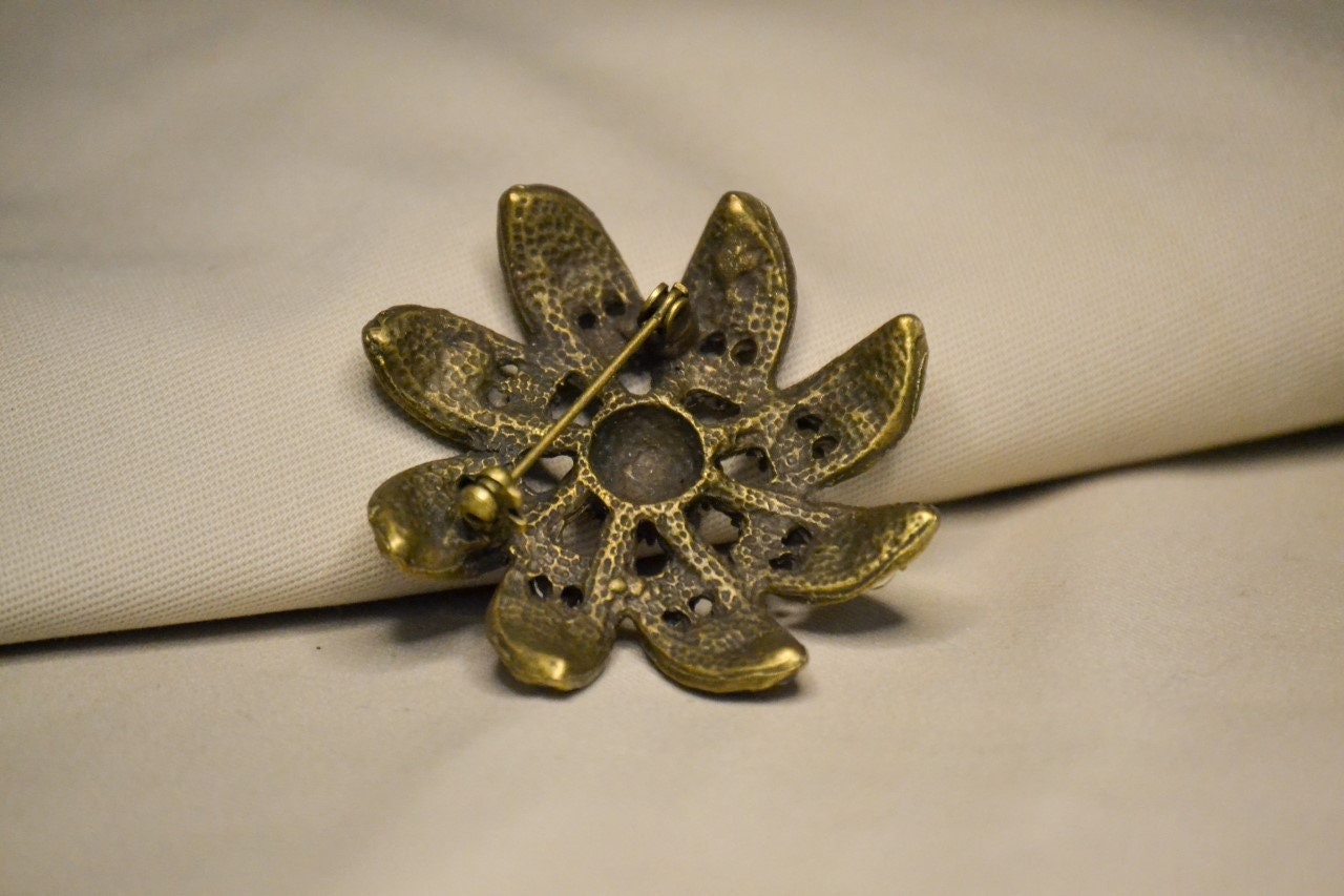 Flower Brooch Pin, Antique Brooch Pin, Brooch, Flower Brooch