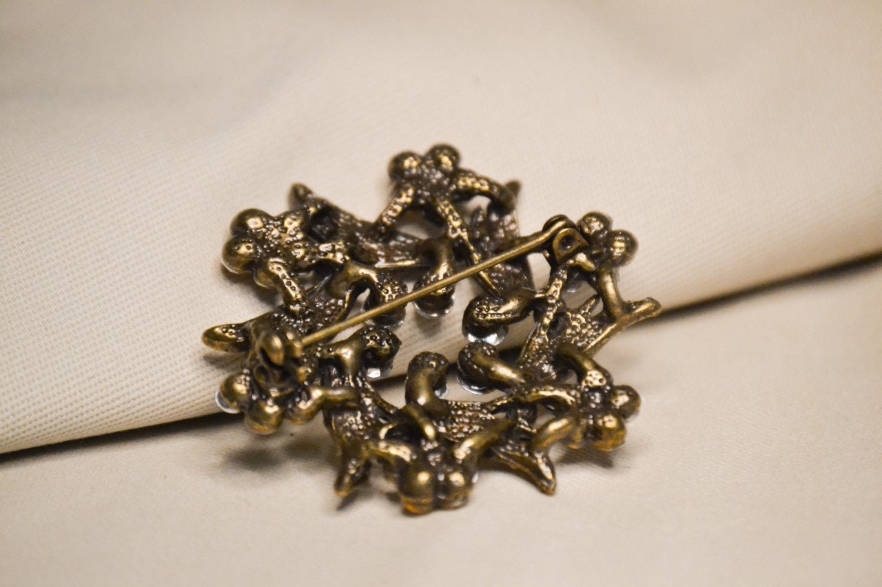Flower Brooch Pin, Antique Brooch Pin, Antique Pin, Flower Brooch