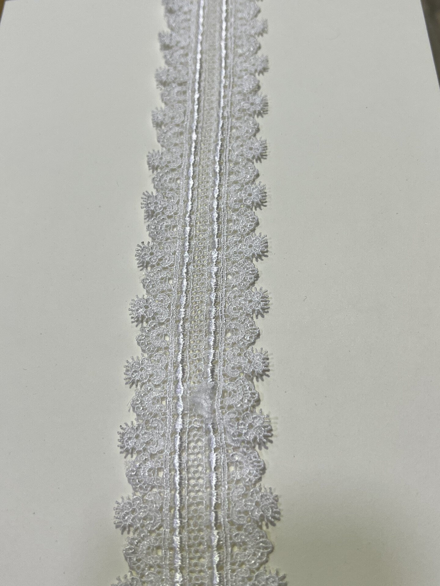 White 5.5cm Wide Embroidered Lace Motif, Bridal Decoration, Decoration, Wedding Crafts, Embroidered Lace, fine lace