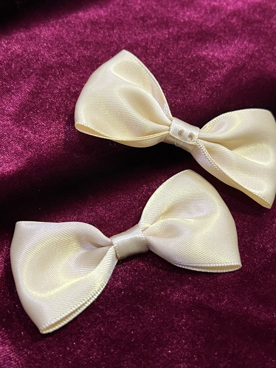 Satin Beige Handmade Ribbons, 2 pc per pack, Ribbon Pre-made, Satin Ribbons, Gift Wrapping, Wrapping Decorations