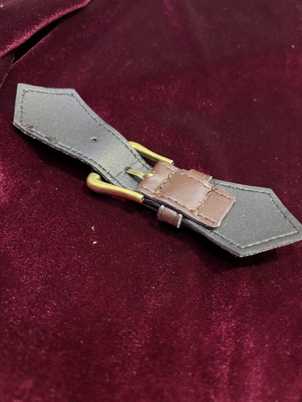 15cm Brown Metal Buckle with Straps with pointed corners, Replacement Strap and Buckle, Kilt Strap, Half belt, Bag Buckle, Skirt Buckle