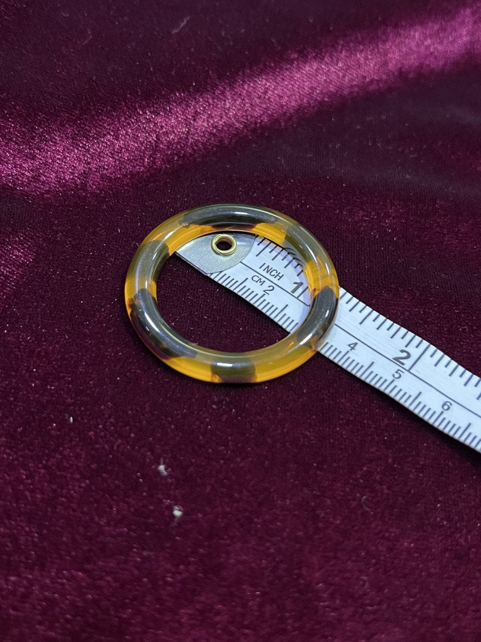 Plastic Clear Leopard Pattern O-Ring 2.7cm Width with Flat base behind, O-ring, Plastic O-Ring, Pattern O-Rings, Bra Making, Garment Making