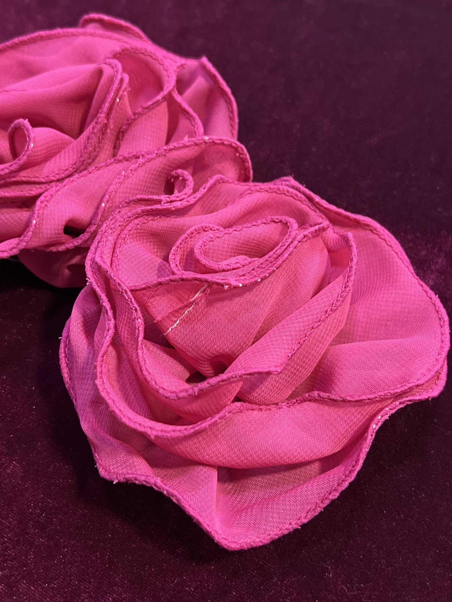 Delicate Handmade Roses, Bridal Rose, Bridal Flowers, Flowers, Handmade Flowers, Roses, Fabric Rose, Appliques, Embroidered Flower,