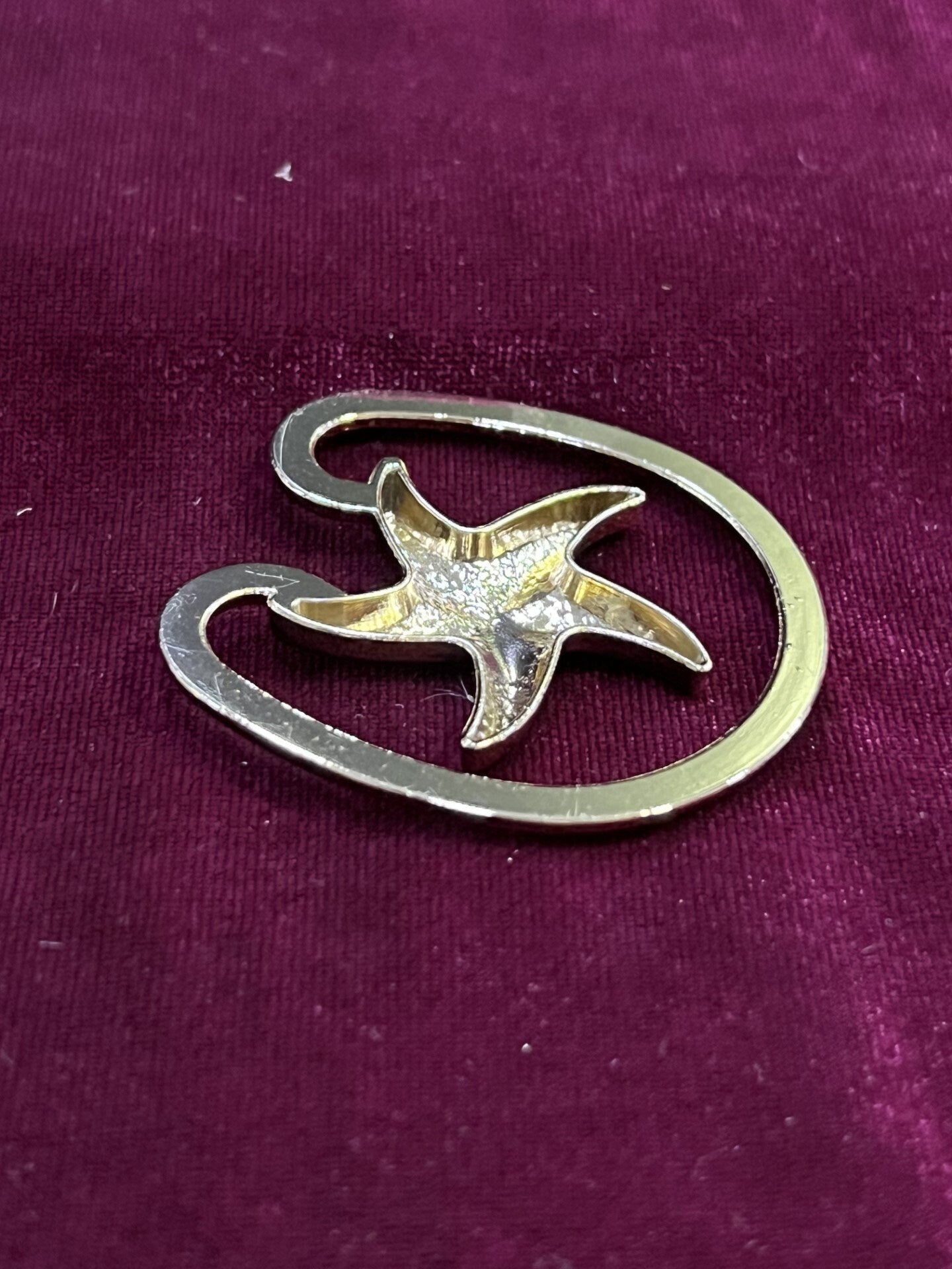 Starfish Gold Buckle, Metal Buckle, Swimwear Buckle, swimwear accessory, Garment Buckle