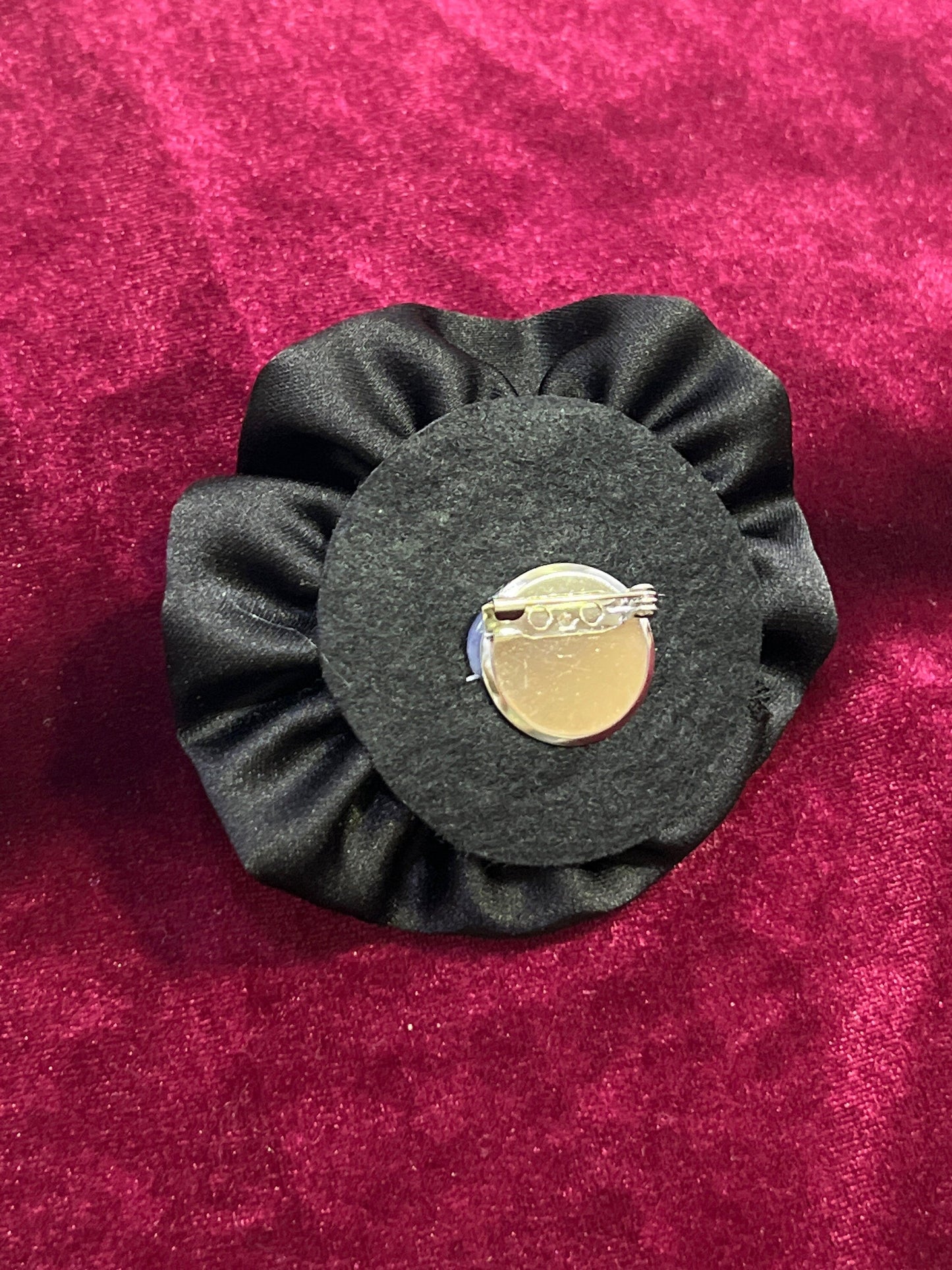 Black Rose Pin, Soft Silky Roses, Bridal Roses, Bridal Flowers, Flowers, Handmade Flowers, Rose, Fabric Roses, Appliques, Embroidered Flower