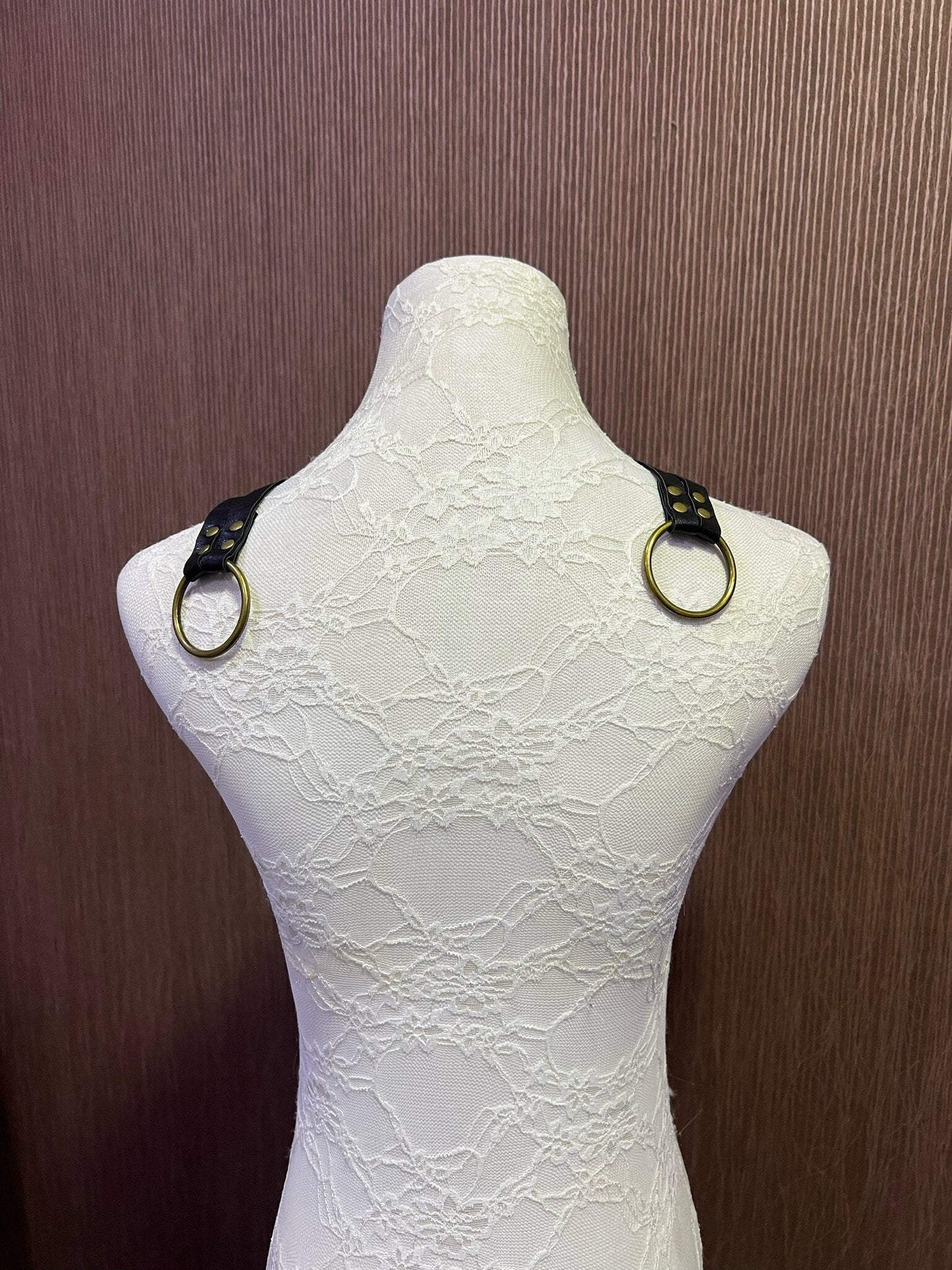 Black Body Harness, Black Faux Leather Chest Harness, Body Harness, Festival