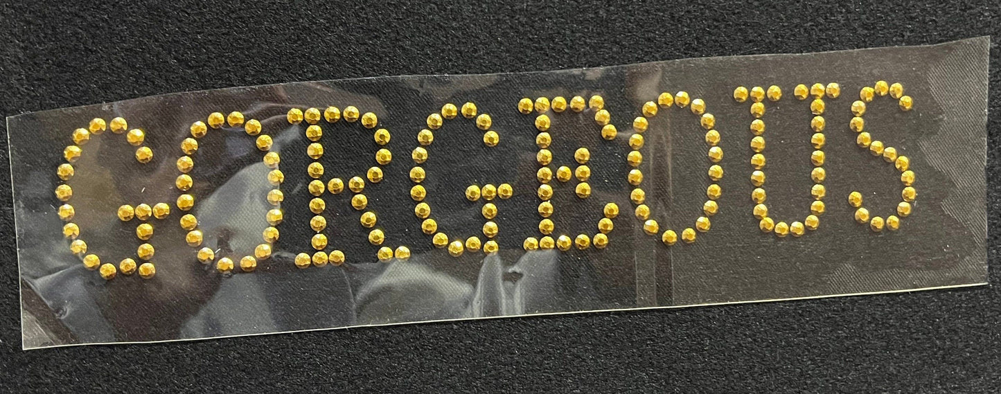 Metallic Rhinestone transfer Iron on, Studded Words, iron on transfer, Y2K Fashion, DIY Fashion, Hotfix Transfer, BAD GIRL Rhinestone patch,