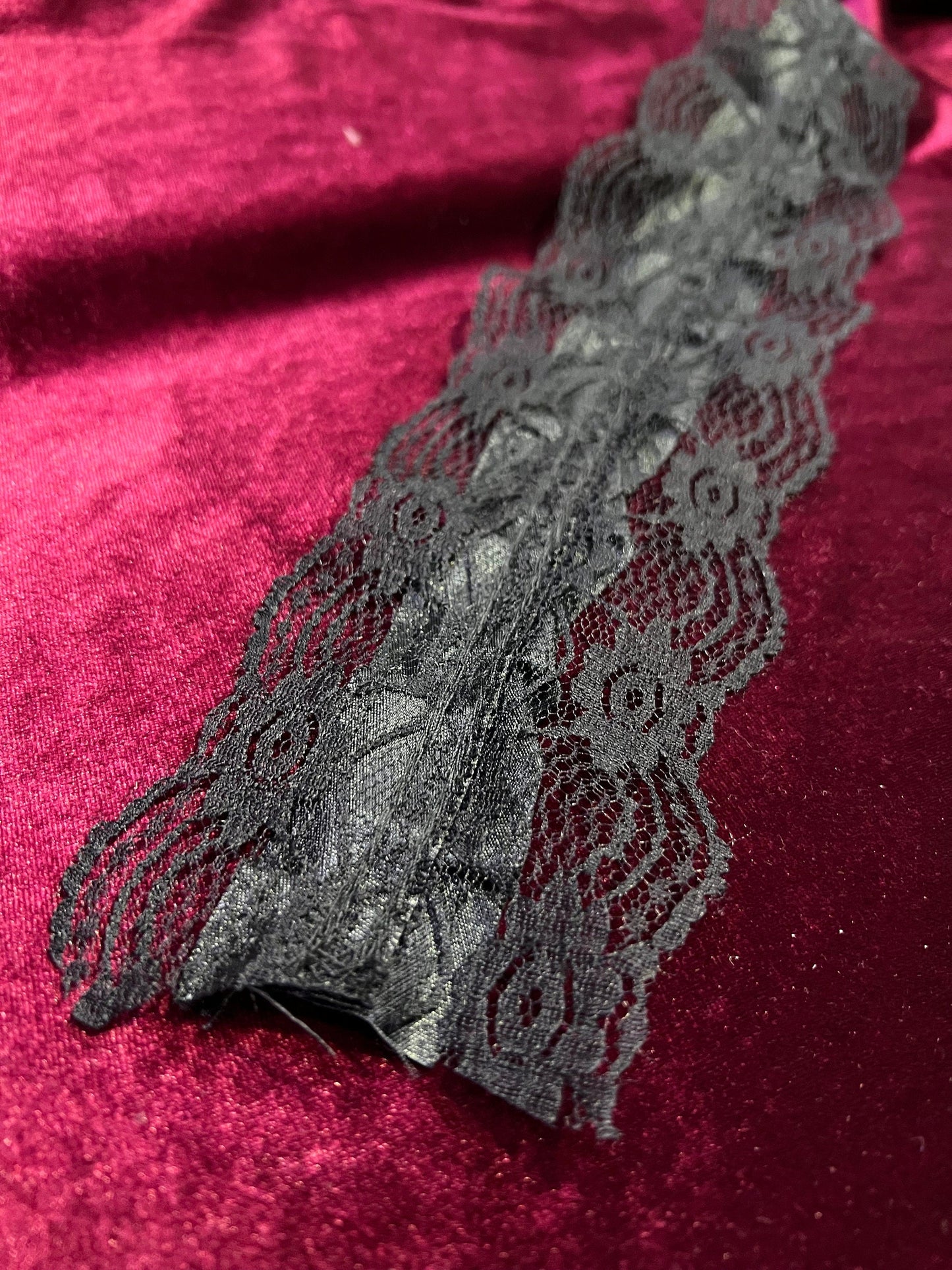 Black Satin Pleated with Lac, Decorative Ribbon, Embroidered Ribbon for Hair crafts, Home Decor, Sewing, Craft, frill, jewel ribbon, pleated