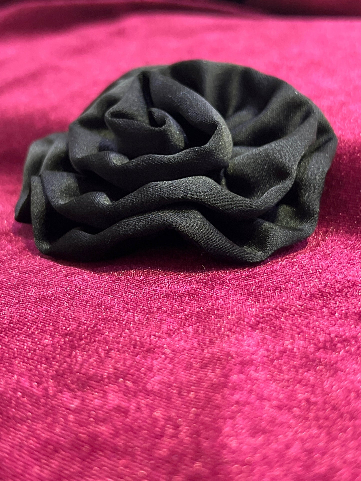 Black Rose Pin, Soft Silky Roses, Bridal Roses, Bridal Flowers, Flowers, Handmade Flowers, Rose, Fabric Roses, Appliques, Embroidered Flower