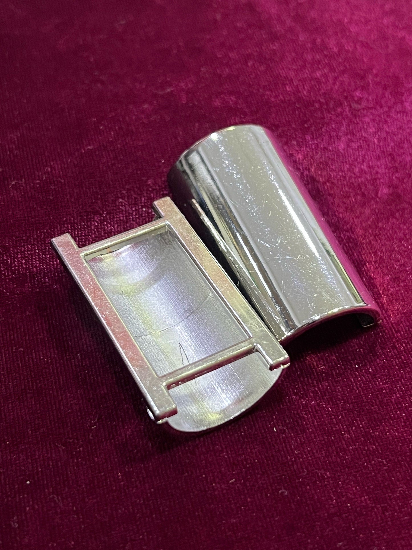 Half Tube holders on garments, Tube buckle, Lightweight Buckle, Silver Buckle, Swimwear buckle, dress buckle.