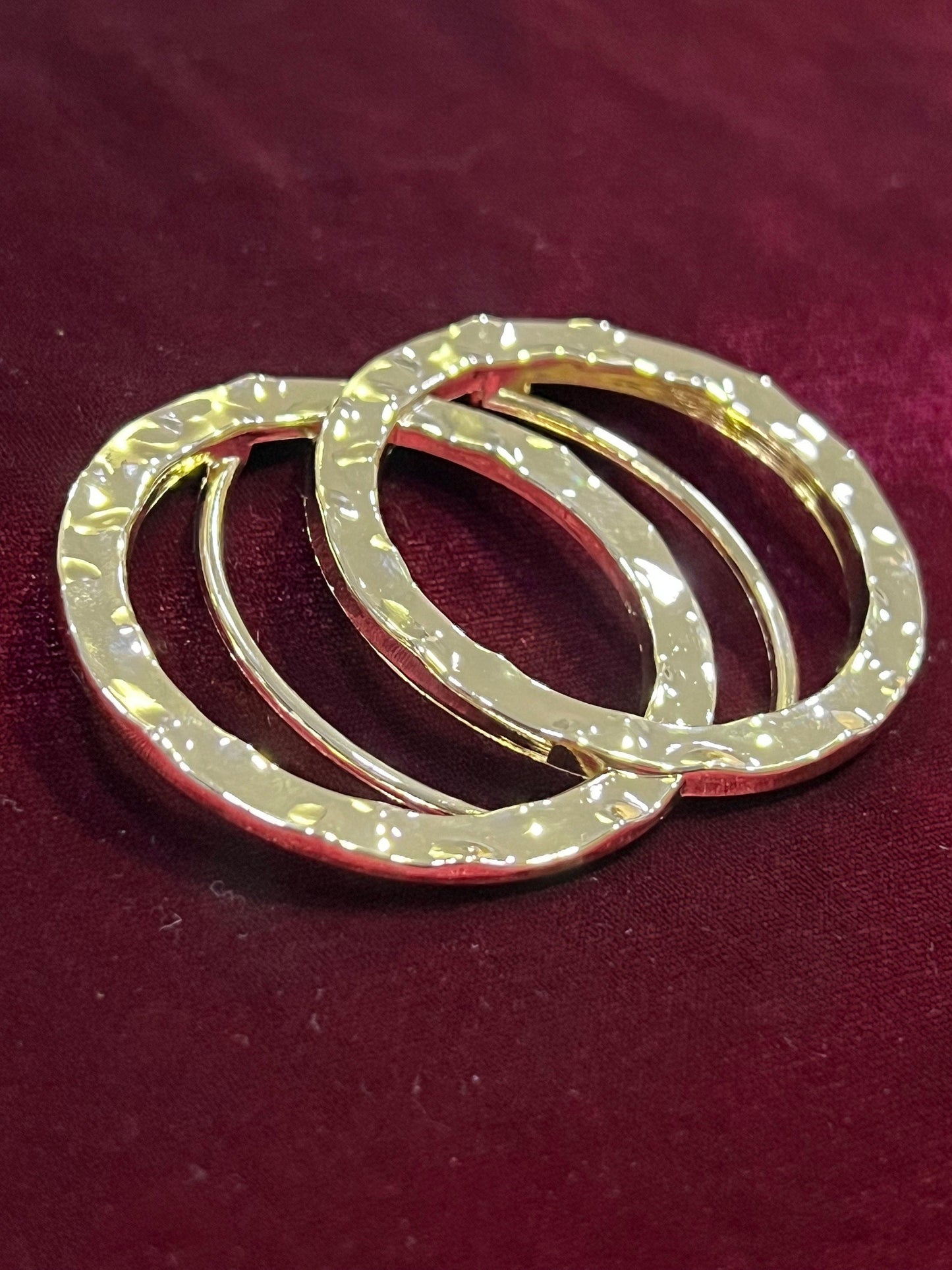 Hammered double circle buckle, metal buckle, swimwear buckle, Swimwear buckle, Hammered buckle, shape ring