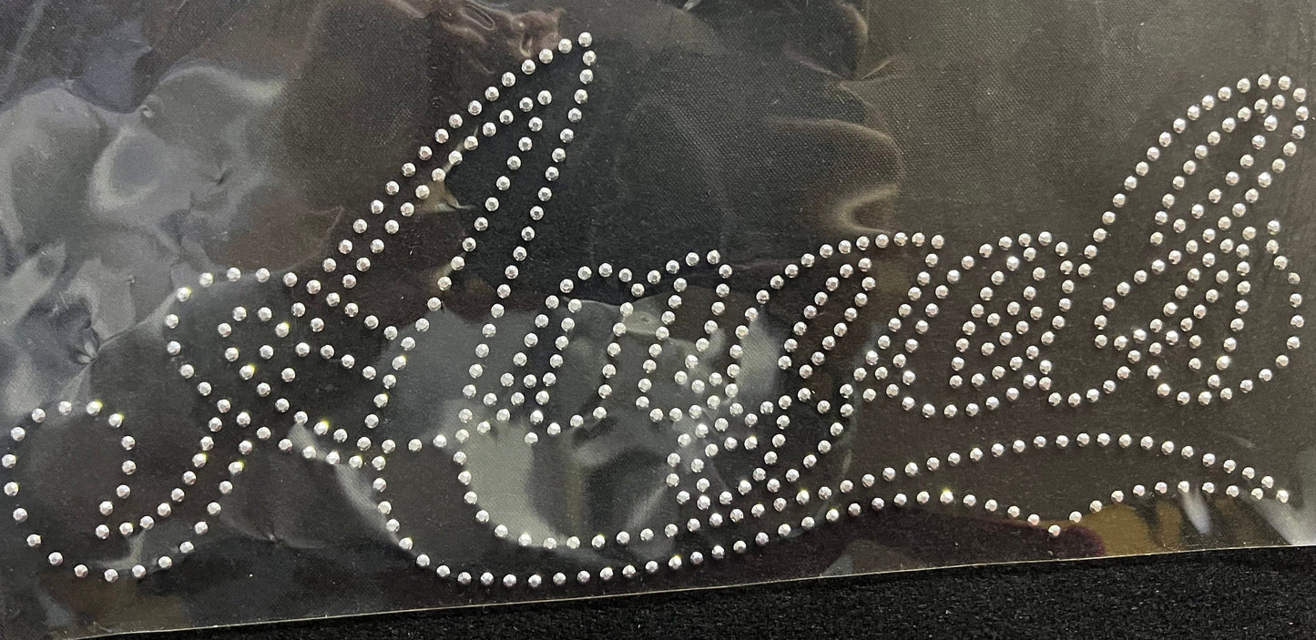 Metallic Rhinestone transfer Iron on, Studded Words, iron on transfer, Y2K Fashion, DIY Fashion, Hotfix Transfer, BAD GIRL Rhinestone patch,