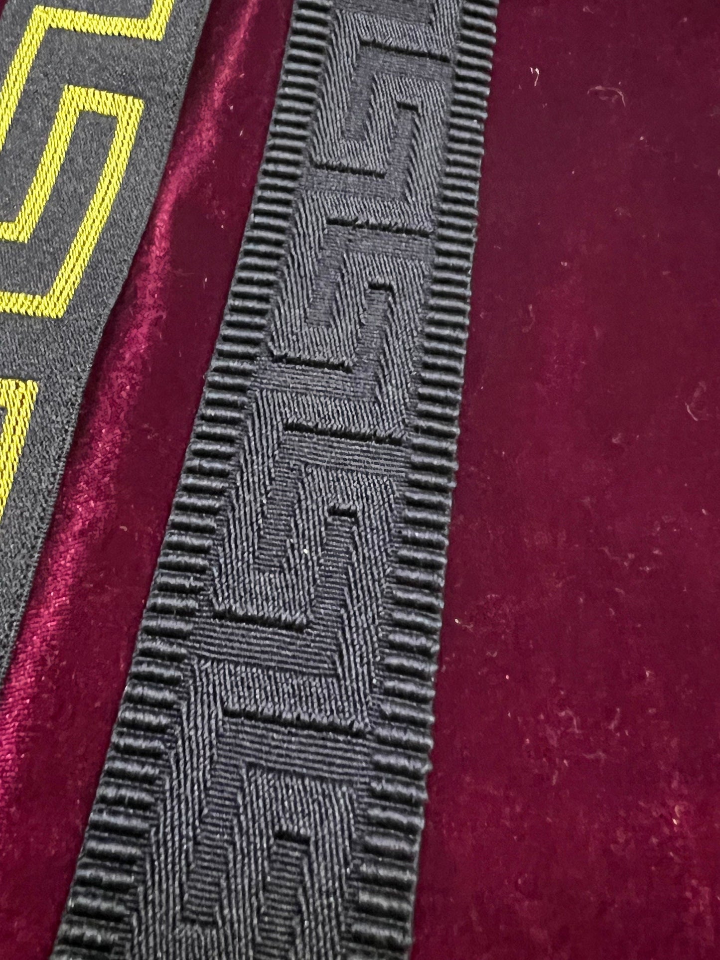Elastic Geometric Pattern Tape, Elastic Tape, Embossed Tape, aztec elastic, Patterned Elastic, Elastic, zig zag elastic, greek key elastic