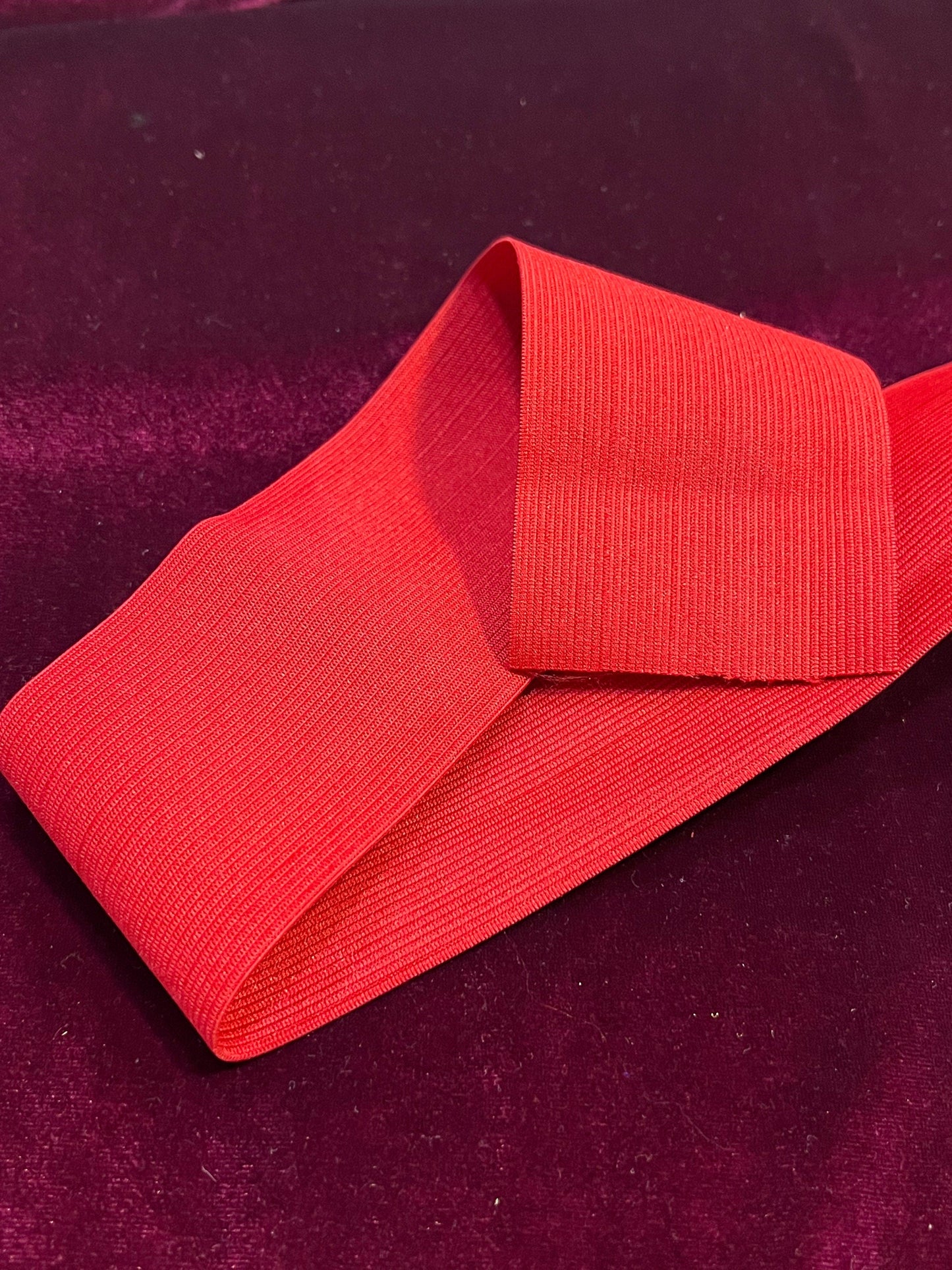 6.5cm Red Wide Elastic Tape, Red Waistband, Red elastic, Red elastic tape, wide elastic,