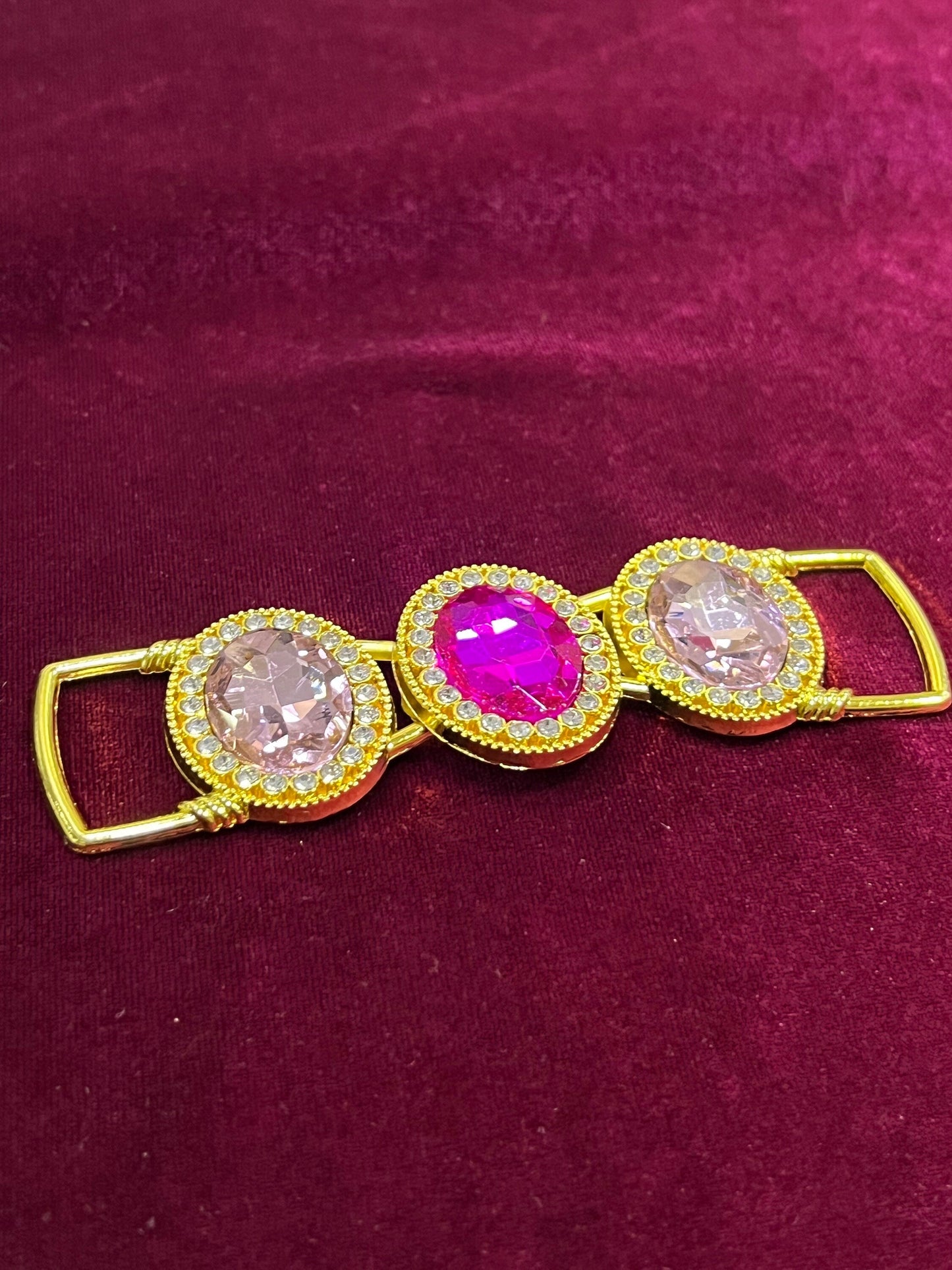 Large Diamanté Rhinestone Buckle, Gold Diamante Buckle, Rhinestone Jewel Buckle, Fashion Buckle